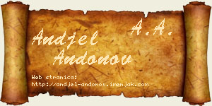 Anđel Andonov vizit kartica